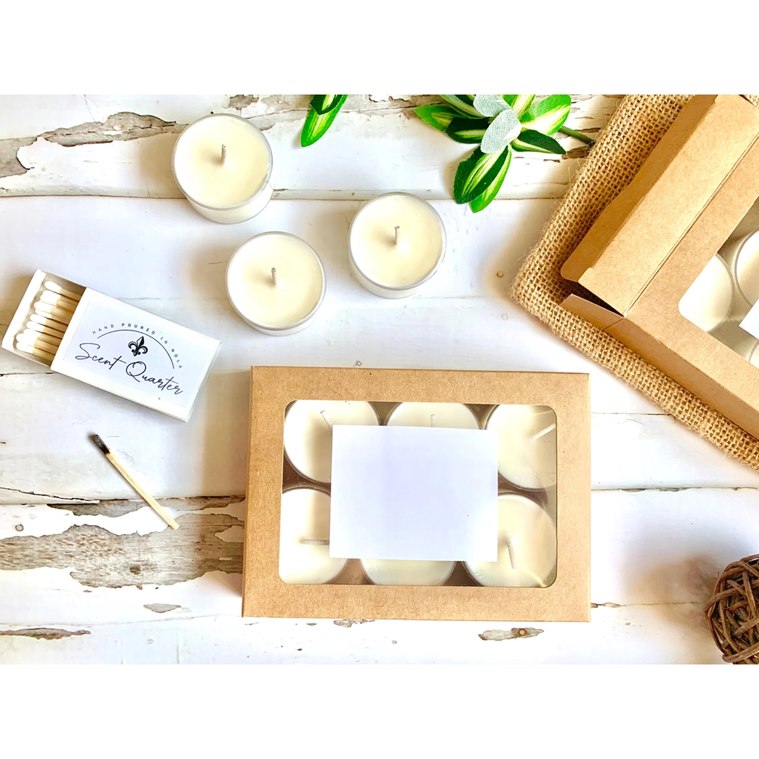 White Sage &amp; Lavender Soy Wax Tea Light Candles