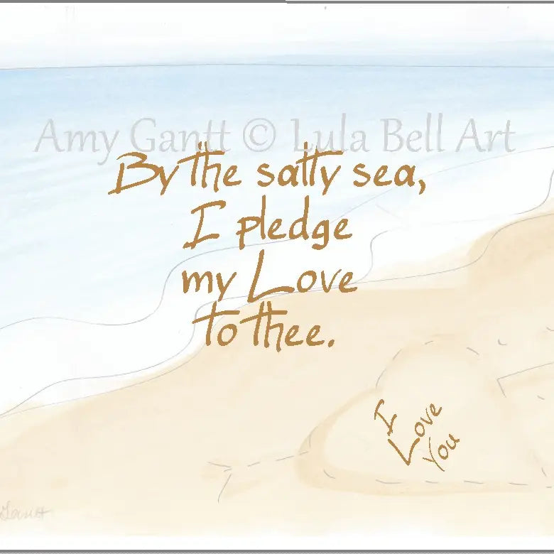 Love on the Beach Anniversary Greeting Card