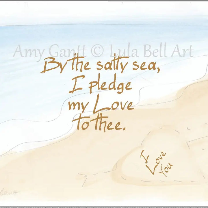 Love on the Beach Anniversary Greeting Card