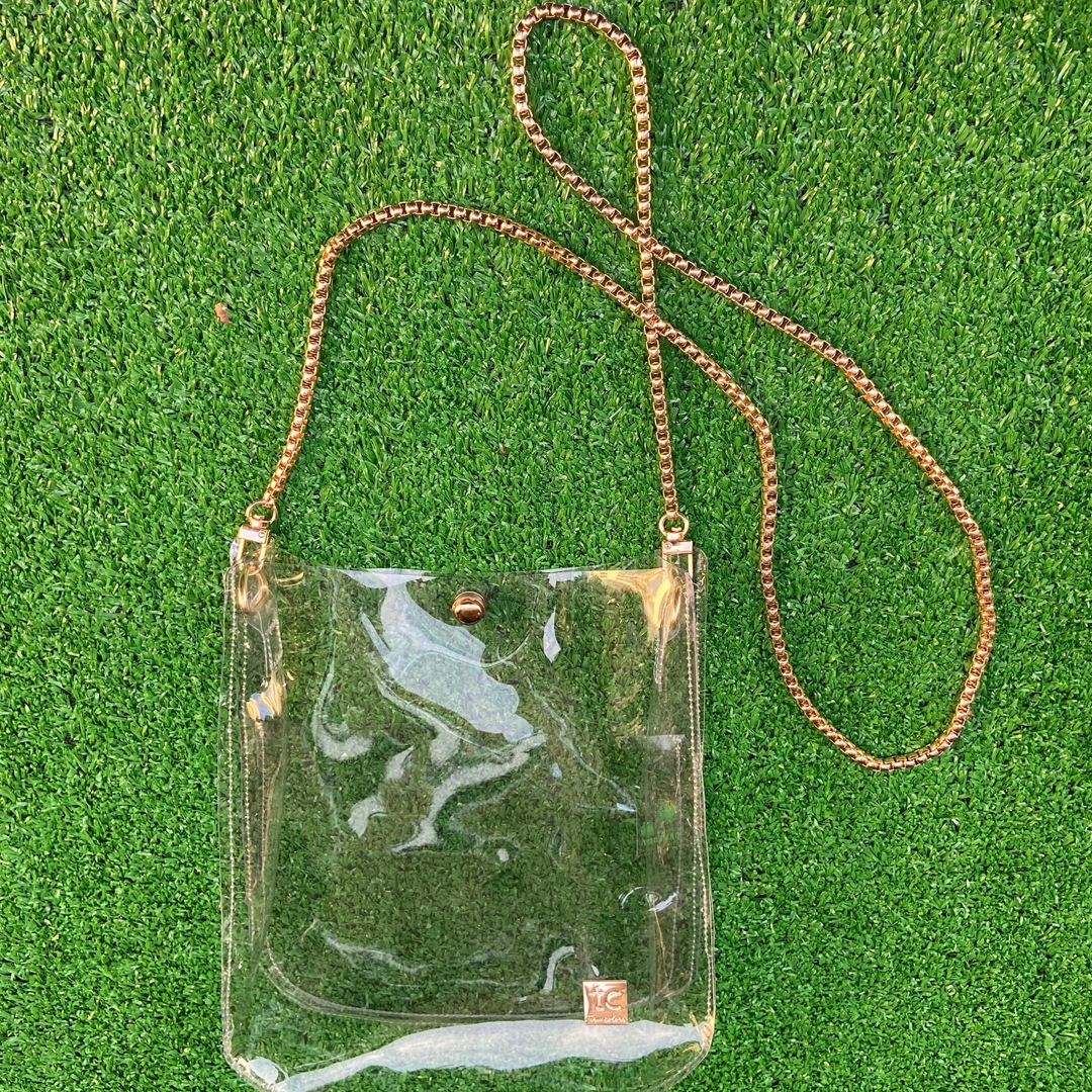 Clear Game Day Bag with Red &amp; Black Strap