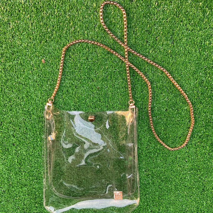 Clear Game Day Bag with Red &amp; Black Strap