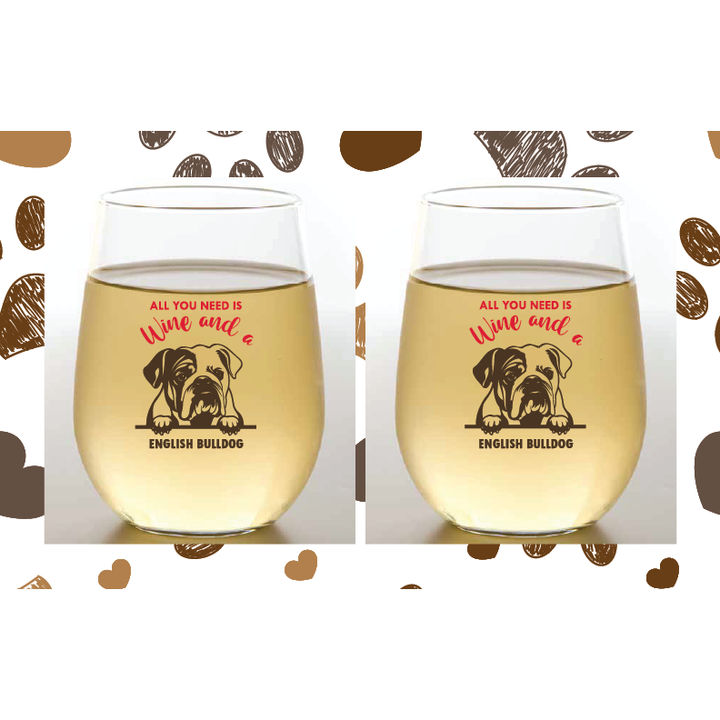 Dog Breed Wine-Oh Glass