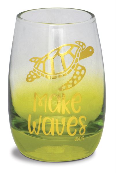 Mini Wine Shot Glass Turtle Make Waves