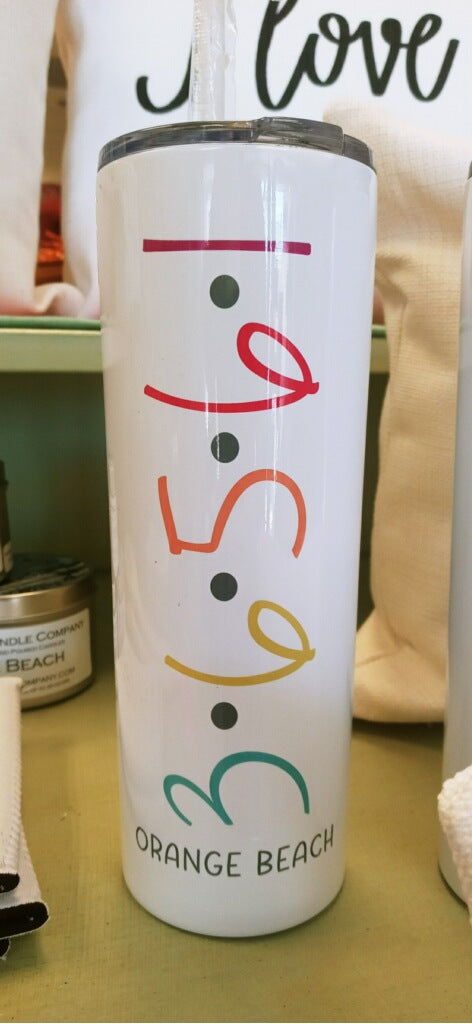 Orange Beach Zip Code Dot Tumbler