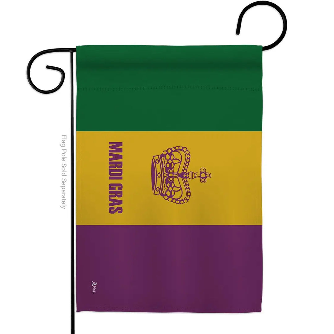 Mardi Gras Spring Time Garden Flag