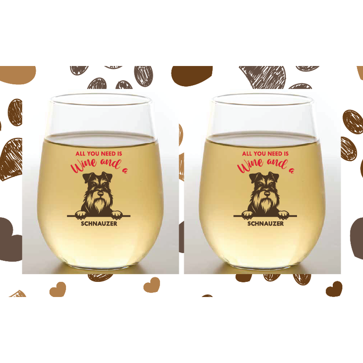 Dog Breed Wine-Oh Glass