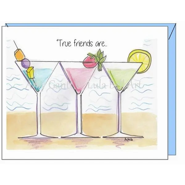 Friendship - Drinks on the Beach Greeting Card