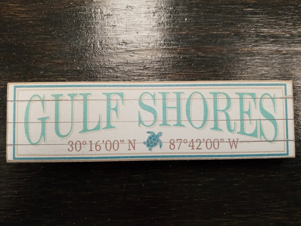 Gulf Shores Coordinates Magnets
