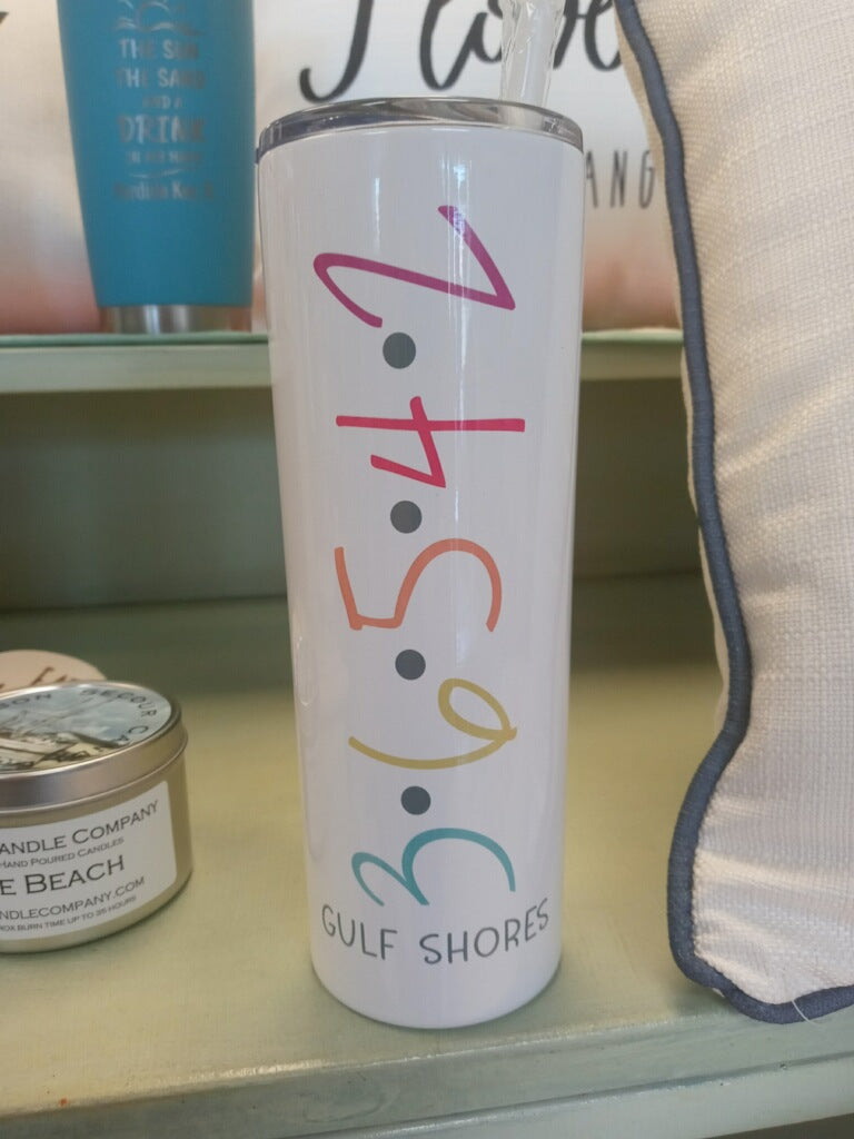 Gulf Shores Dots Zip Code Tumbler