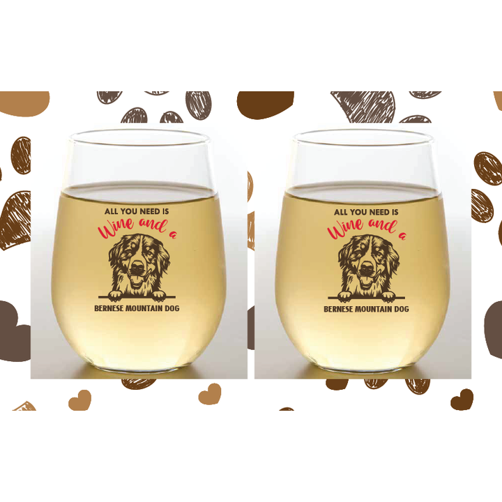 Dog Breed Wine-Oh Glass