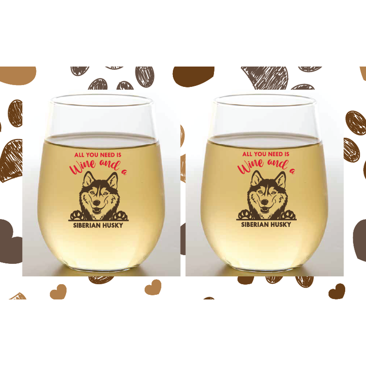 Dog Breed Wine-Oh Glass