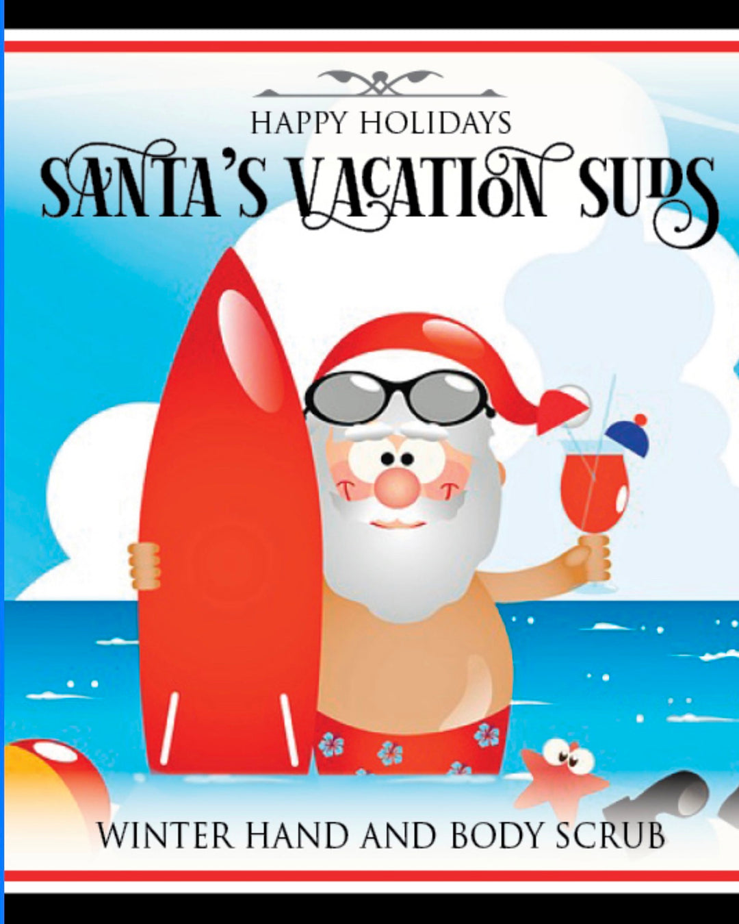 Santa Vacation Vintage Soap
