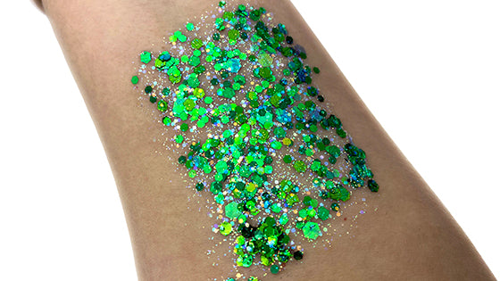 Clover Leaf Chunky Glitter Gel