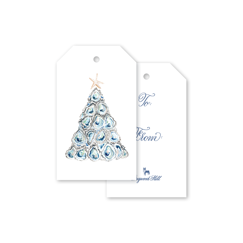 Coastal Christmas Tree Gift Tag