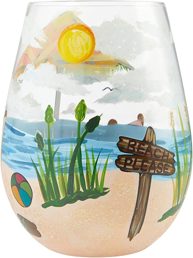 Lolita Beach Please Stemless Wine Glass