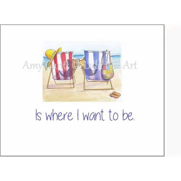 You and Me By the Sea Greeting Card