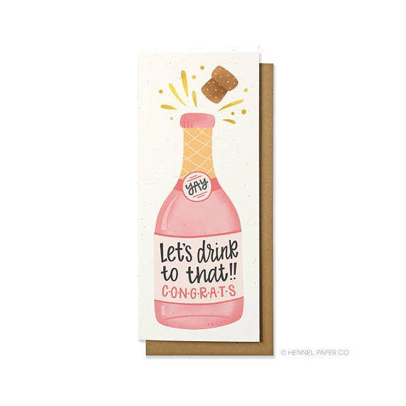 Congrats Card - Champagne