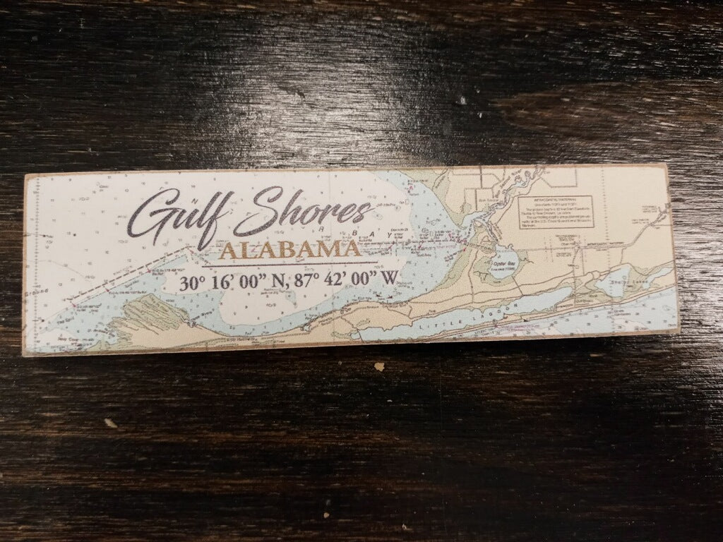 Gulf Shores Map Chart Magnet