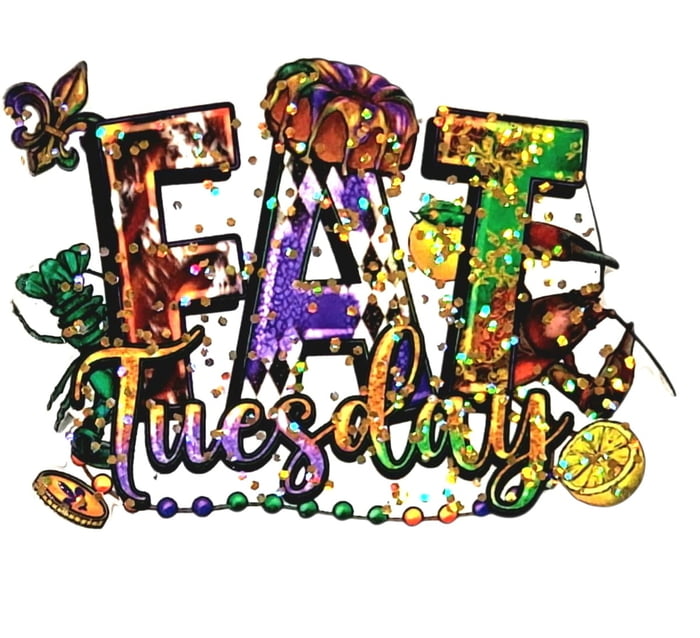 Fat Tuesday Magnet, 3 Inch, Mardi Gras