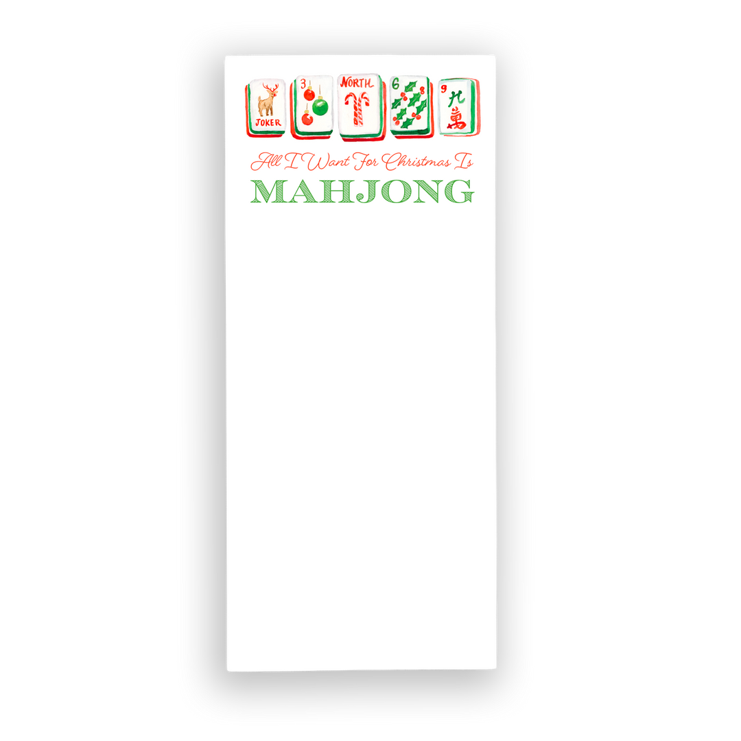 Holiday Mahjong Lists Pad