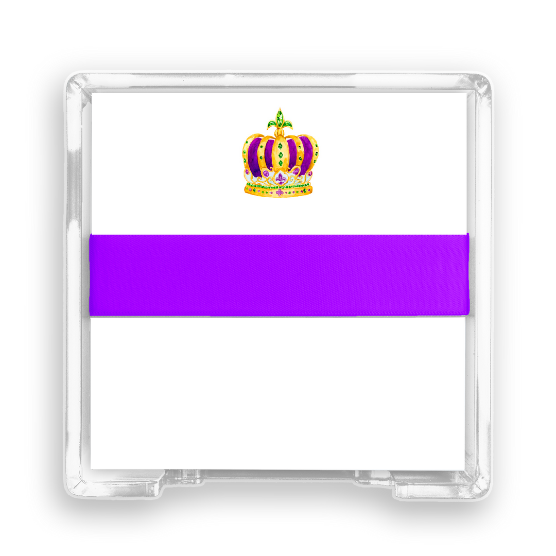 Mardi Gras King Crown Square Desk Set