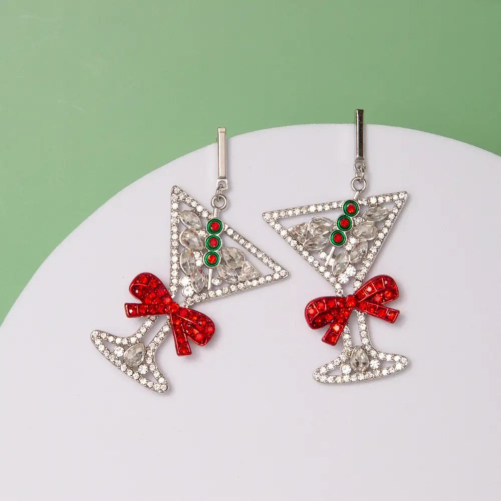 Christmas Crystal Cocktail Earrings