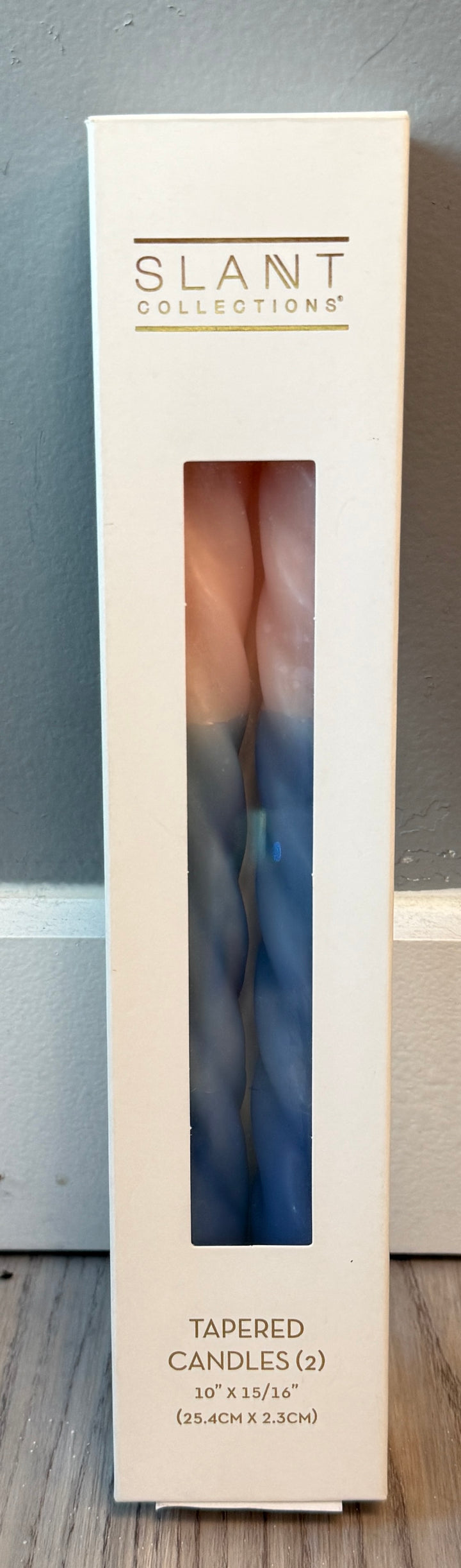 Taper Pink And Light Blue Candle
