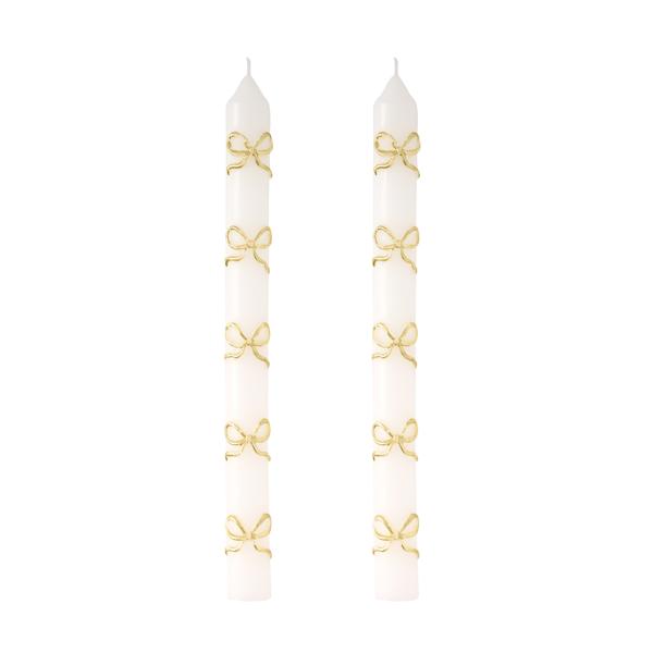 Gold Xmas Taper Candles