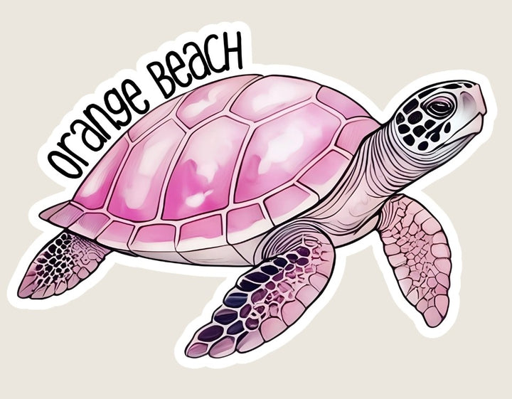 Pink Sea Turtle Sticker