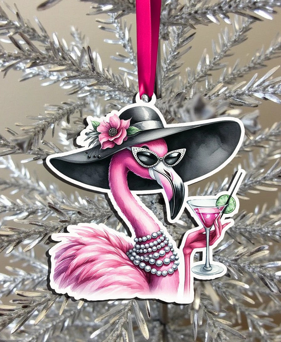Sassy Talkin Pink Boa Ornament Collection