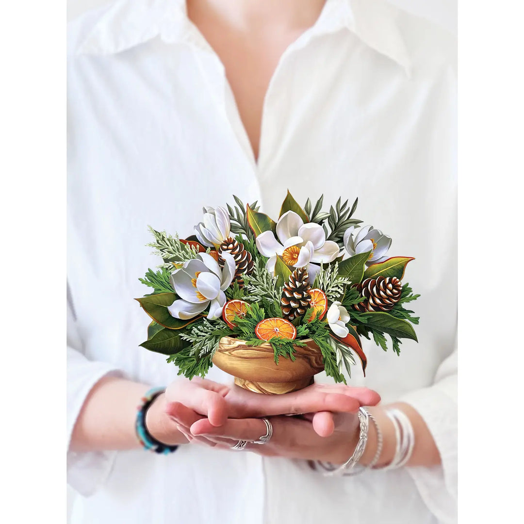 Mini Winter Magnolia Pop Up Card