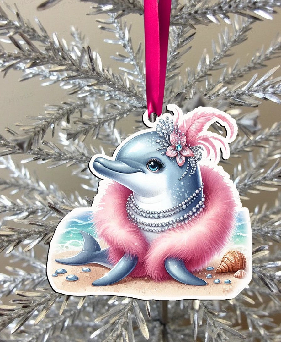 Sassy Talkin Pink Boa Ornament Collection