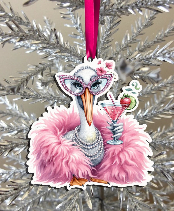 Sassy Talkin Pink Boa Ornament Collection