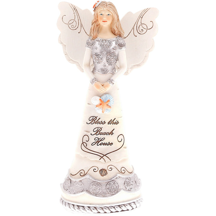 Beach House Angel Holding Shells