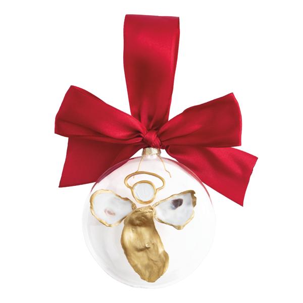Oyster Flat Glass Ornament