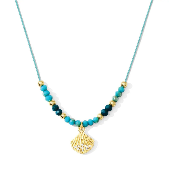 Ocean String Necklace-Turquoise