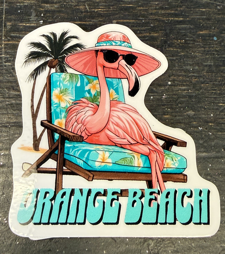 Lazy Flamingo Sticker