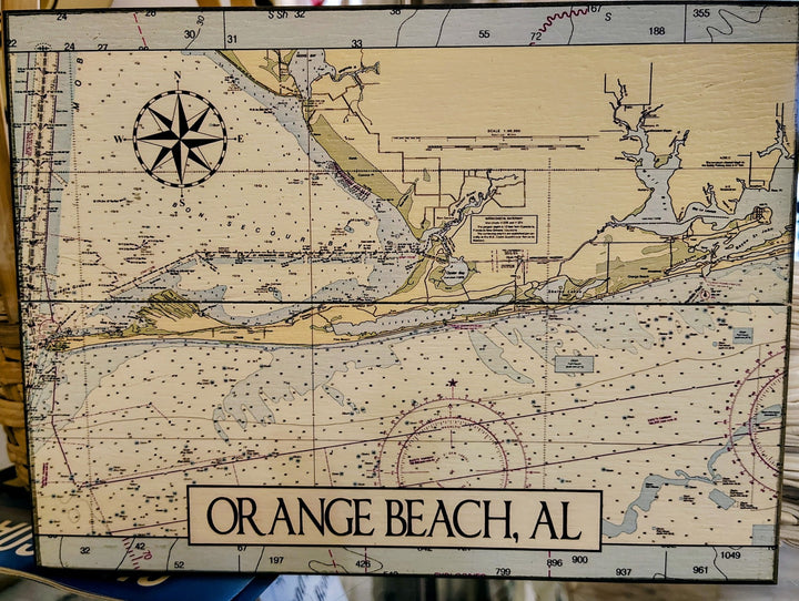 Wood Coastal 14x8 Map