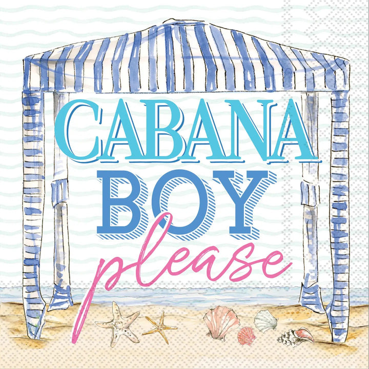 20 Count Paper Cocktail Napkins (Cabana)