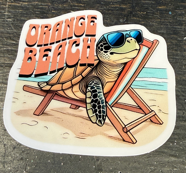 Beach Bum Turtle Sticker