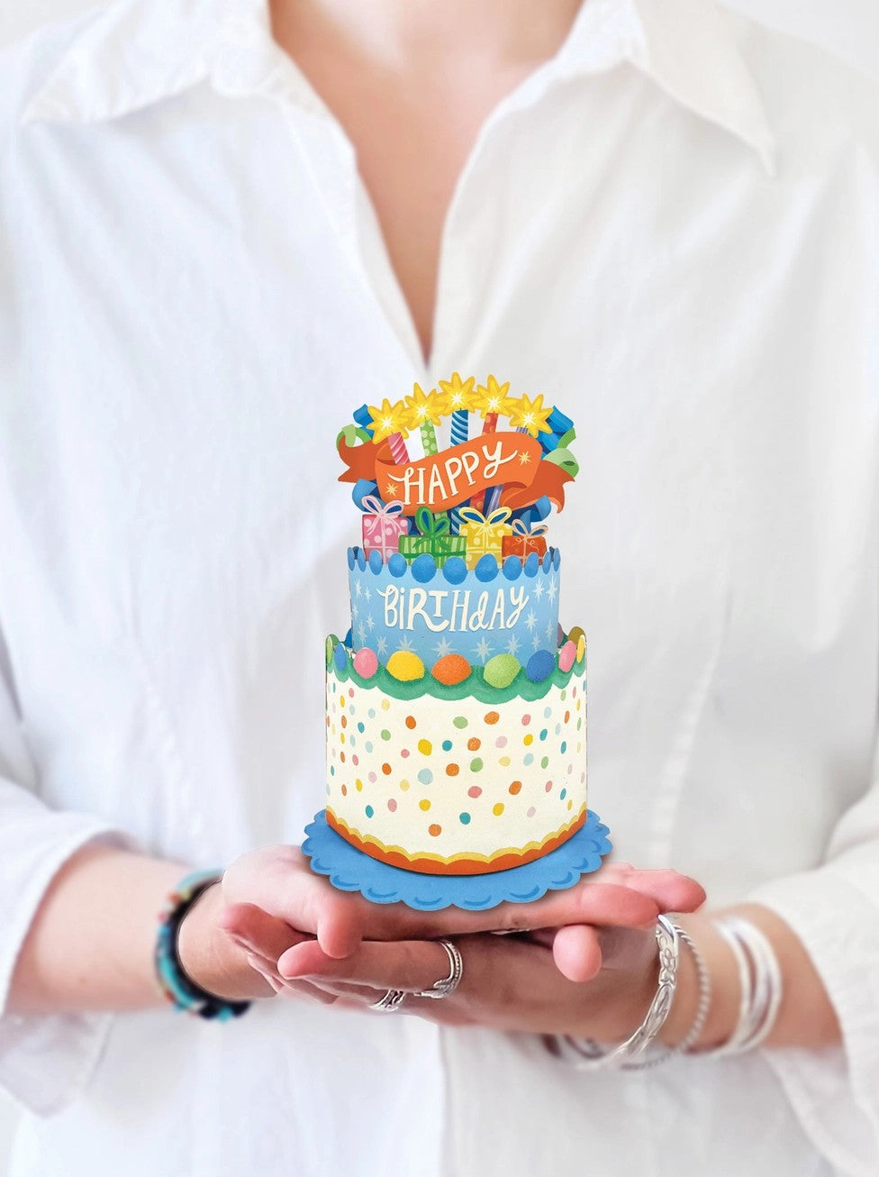 Mini Confetti Birthday Cake Pop Up Card