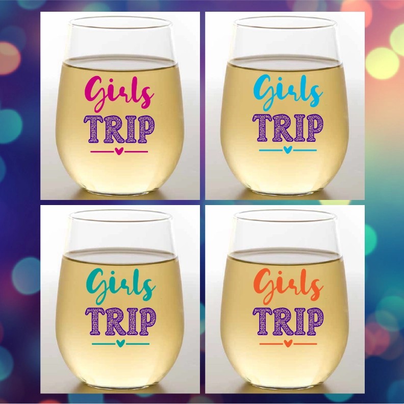 girls trip wine-oh shatterproof wine glass