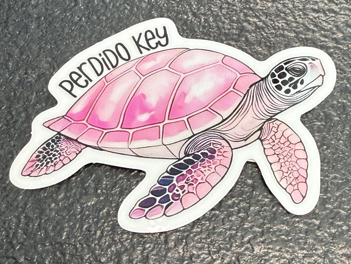 Pink Sea Turtle Sticker