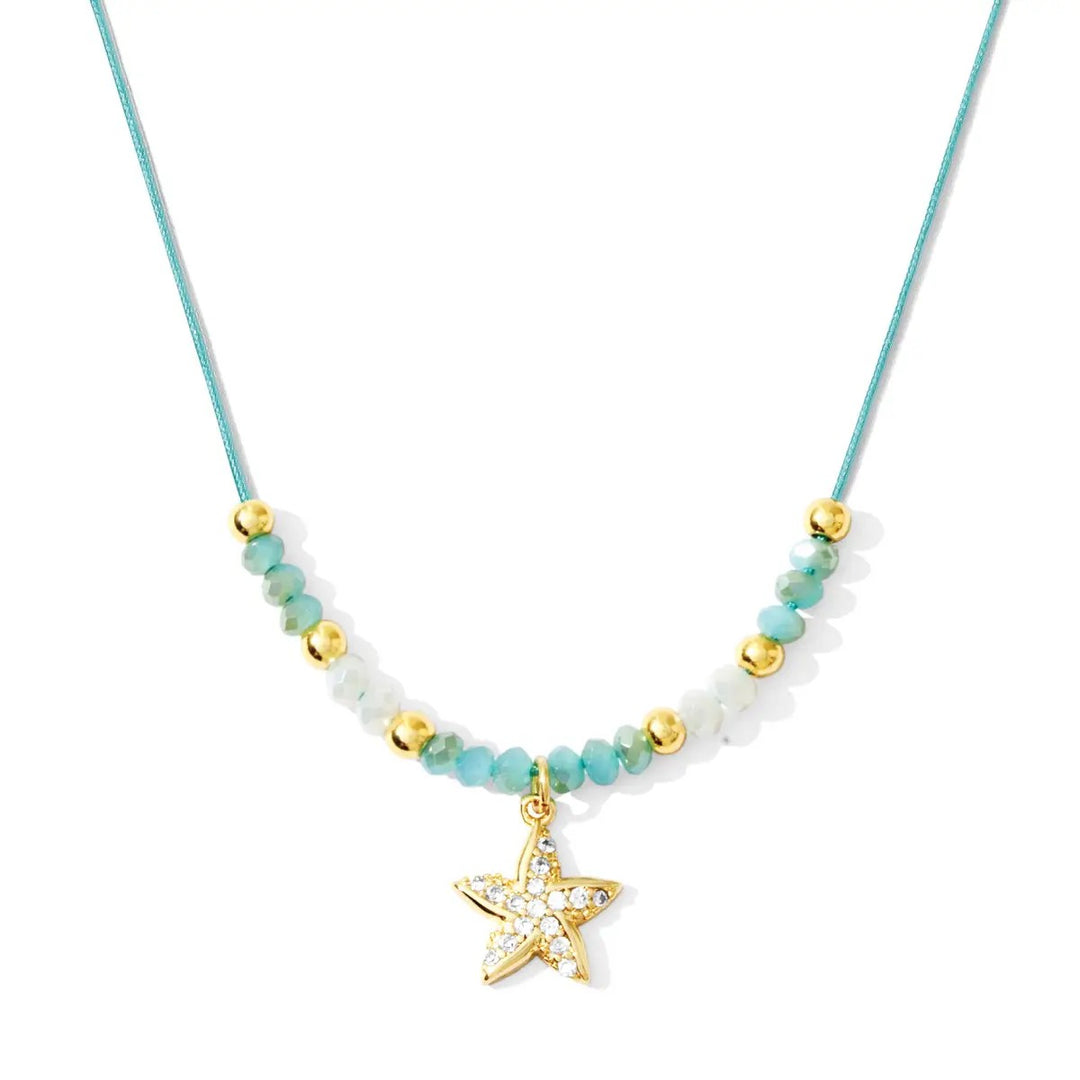 Ocean String Necklace-Turquoise