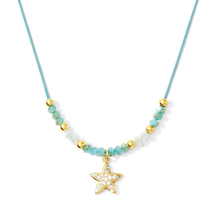 Ocean String Necklace-Turquoise