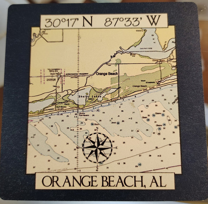 Wood 4x4 Map Coaster