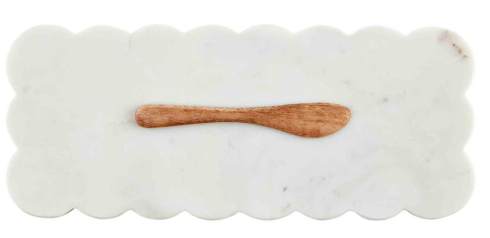 Scallop Marble Board Set