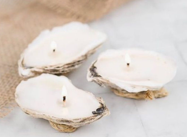 Oyster Tea light Gift Set