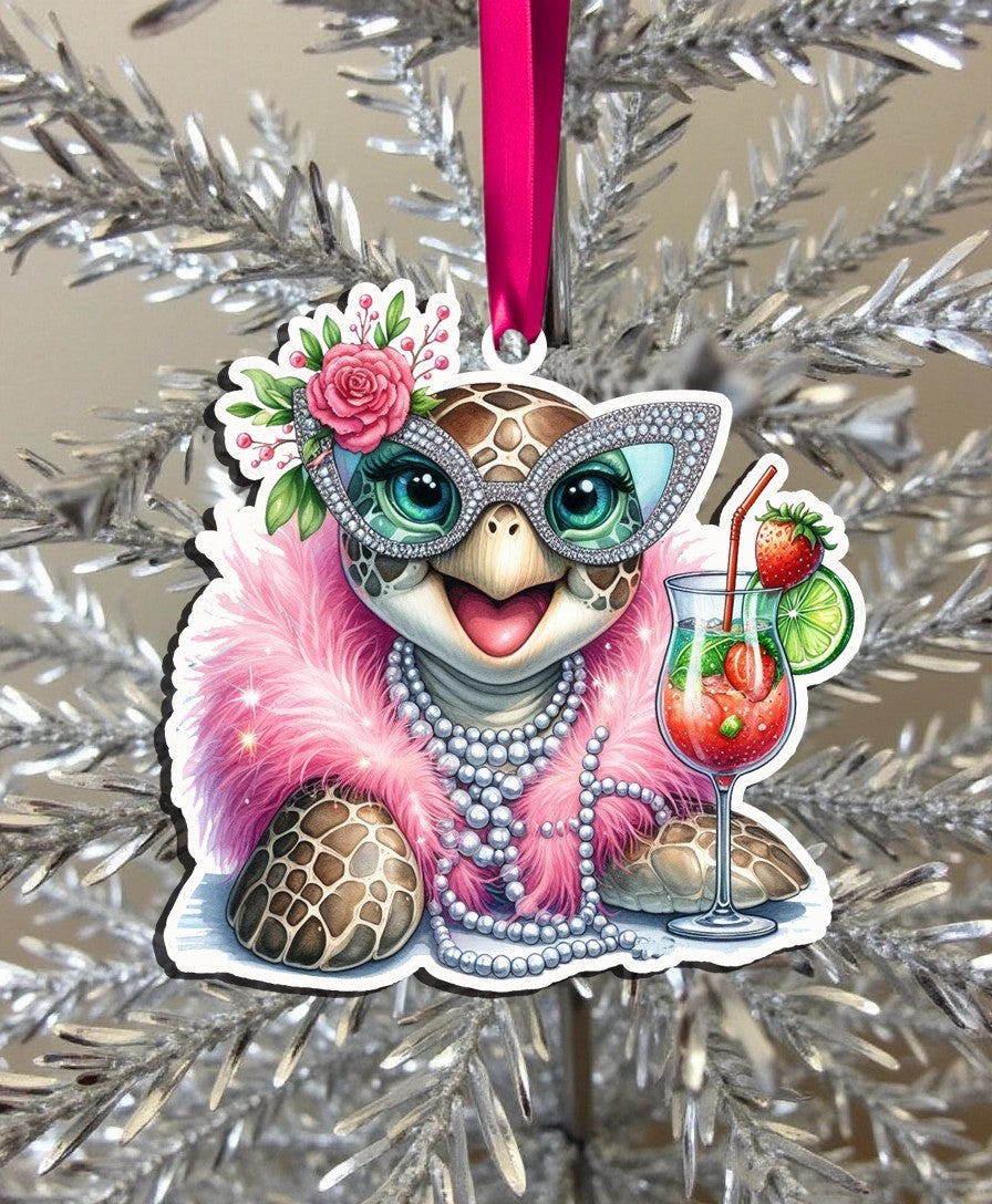 Sassy Talkin Pink Boa Ornament Collection