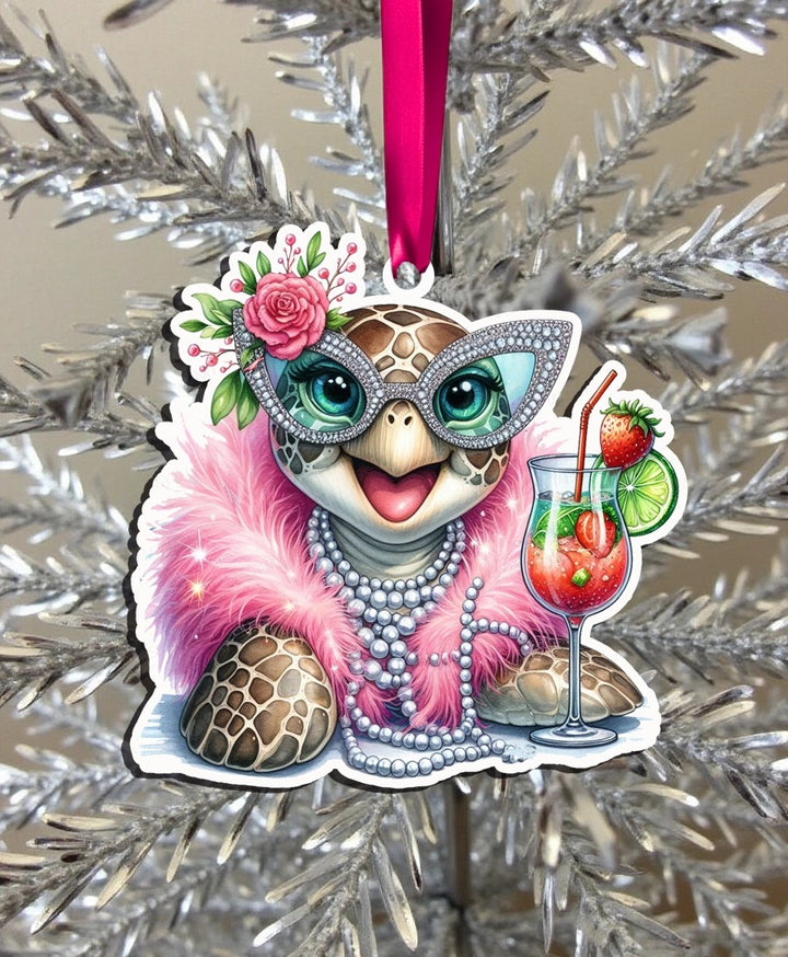 Sassy Talkin Pink Boa Ornament Collection
